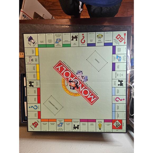 Monopoly Deluxe Long Box Edition Board Game 1995 New In Box - Picture 3 of 4